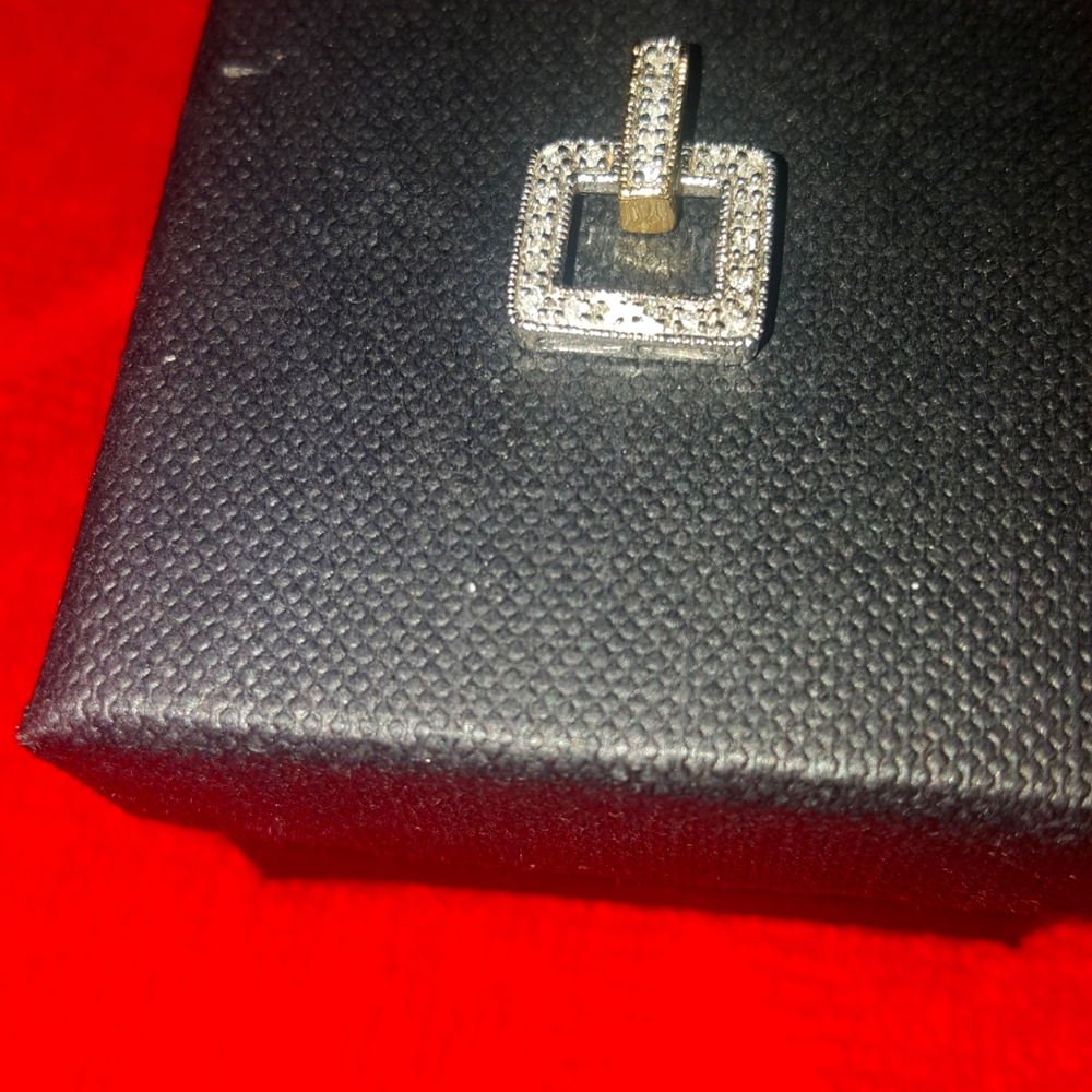14K Gold & White Gold Diamonds Pendant